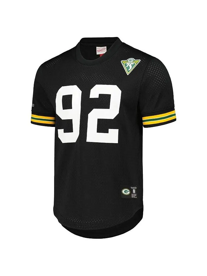 Мужские кроссовки Reggie белые черные зеленые Bay Packers Mitchell & Ness — изображение 3 из 3, черный
