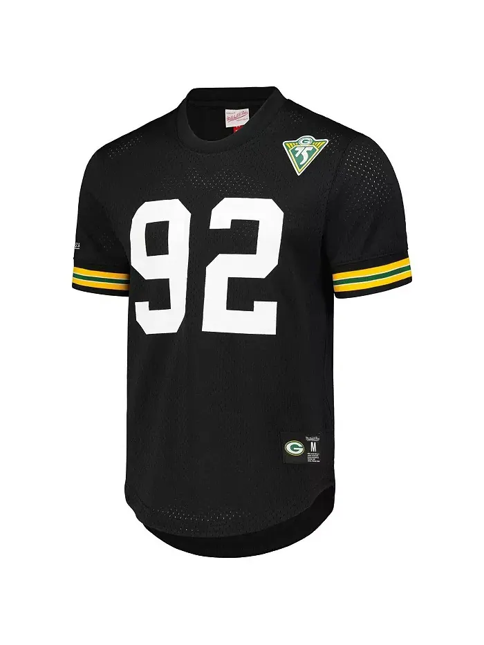 Мужская футболка Reggie White Black Green Bay Packers Mitchell & Ness — изображение 3 из 3