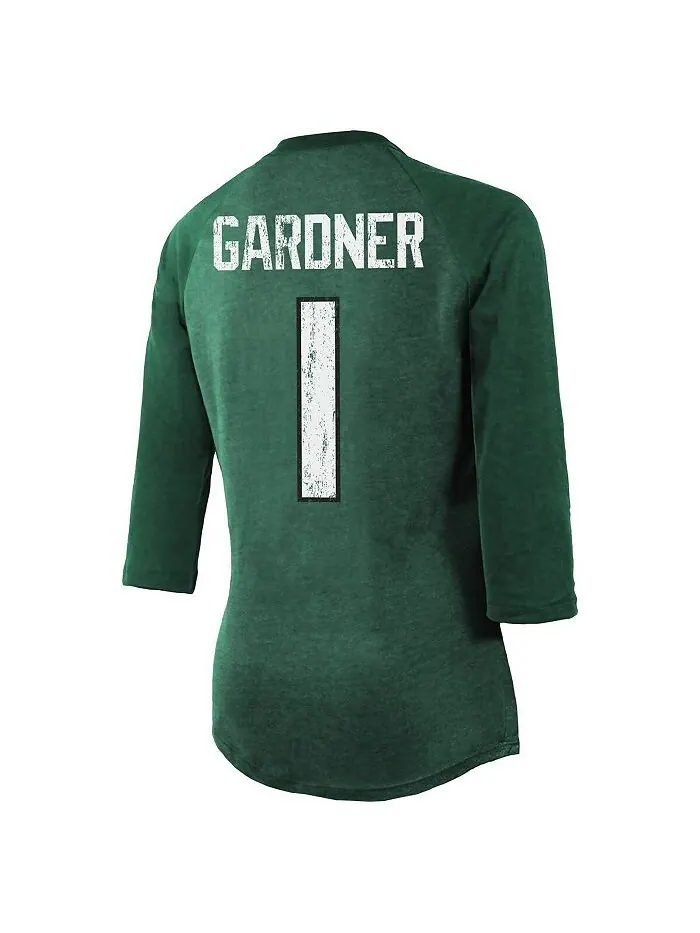 Женская футболка Ahmad Sauce Gardner Green New York Jets с именем и номером игрока, футболка — изображение 3 из 3, зеленый