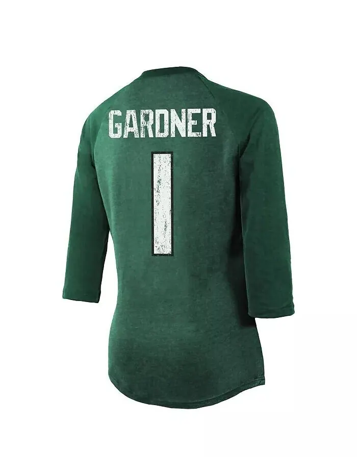 Женская футболка с принтом Ahmad Sauce Gardner Green New York Jets, имя и номер игрока, футболка — изображение 3 из 3