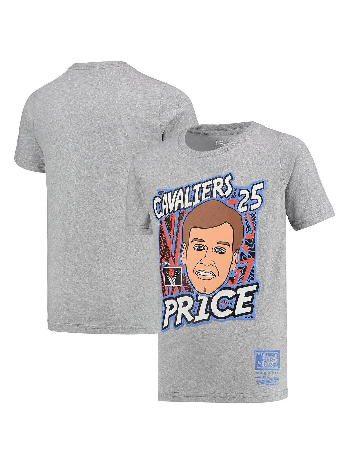 Серая футболка Big Boys Mark Price Cleveland Cavaliers Hardwood Classics King of the Court Player — изображение 1 из 1, серый