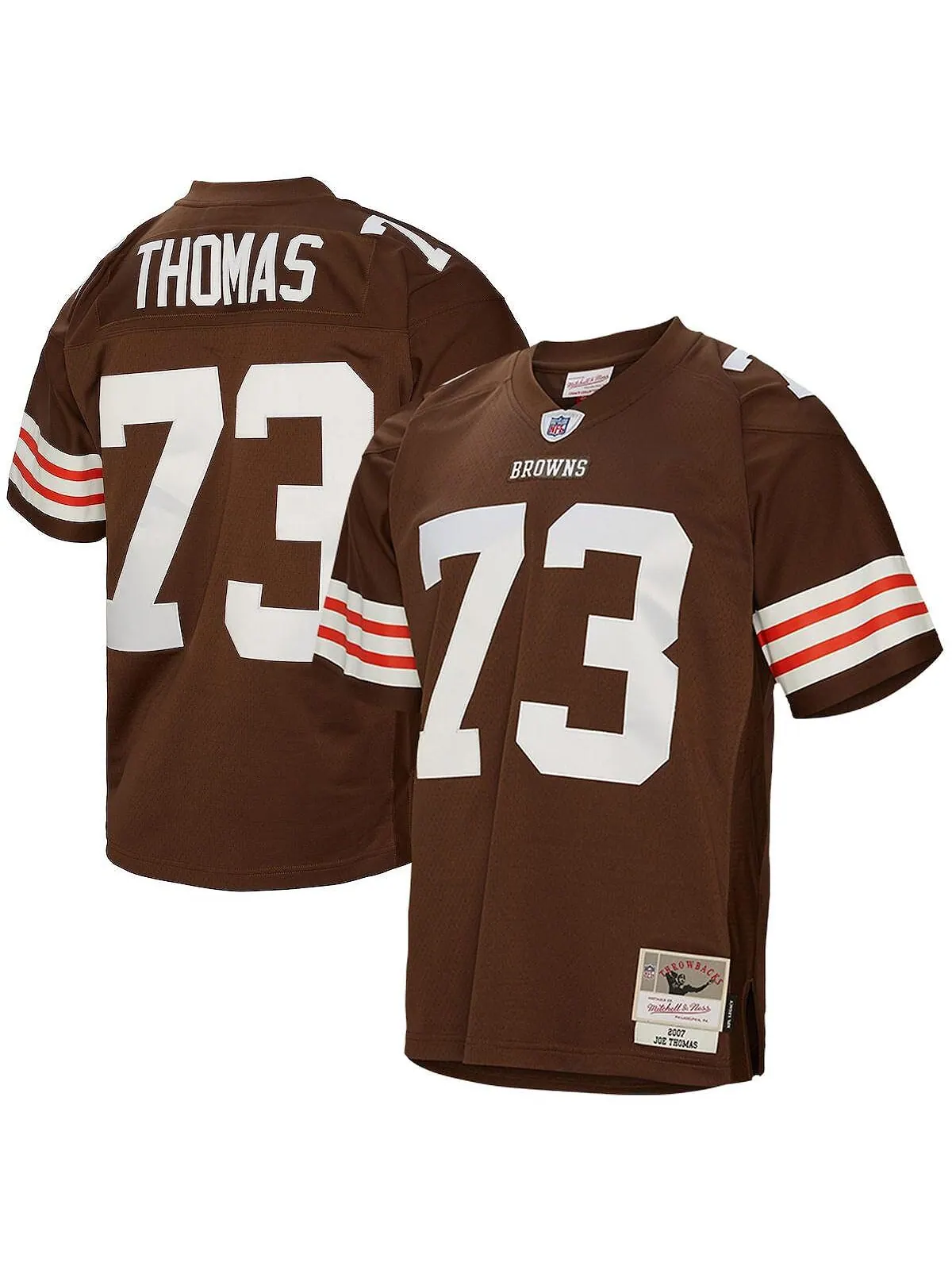 Мужская майка Джо Томаса Брауна Cleveland Browns 2007 Legacy, вышедшего на пенсию игрока Mitchell & — изображение 1 из 3
