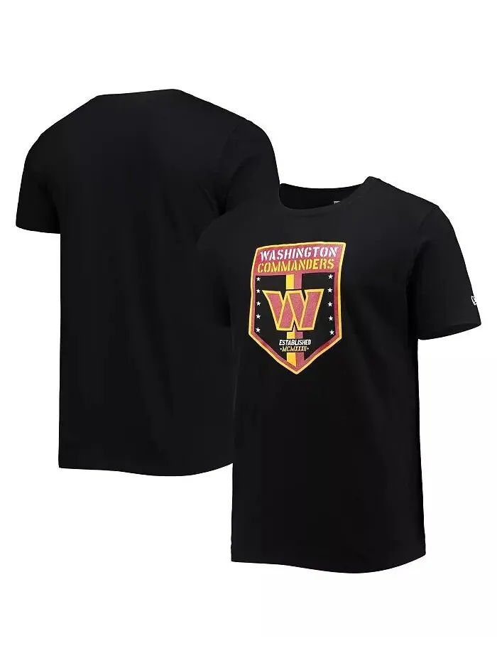 Мужская черная футболка Washington Commanders Team New Era