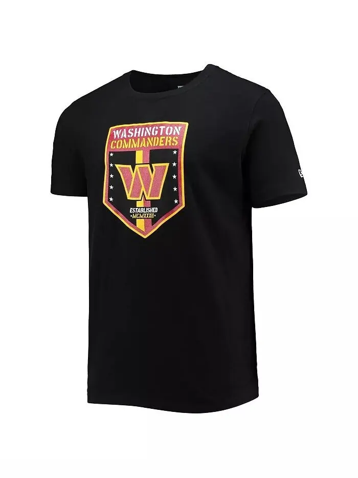 Мужская черная футболка Washington Commanders Team New Era — изображение 2 из 3