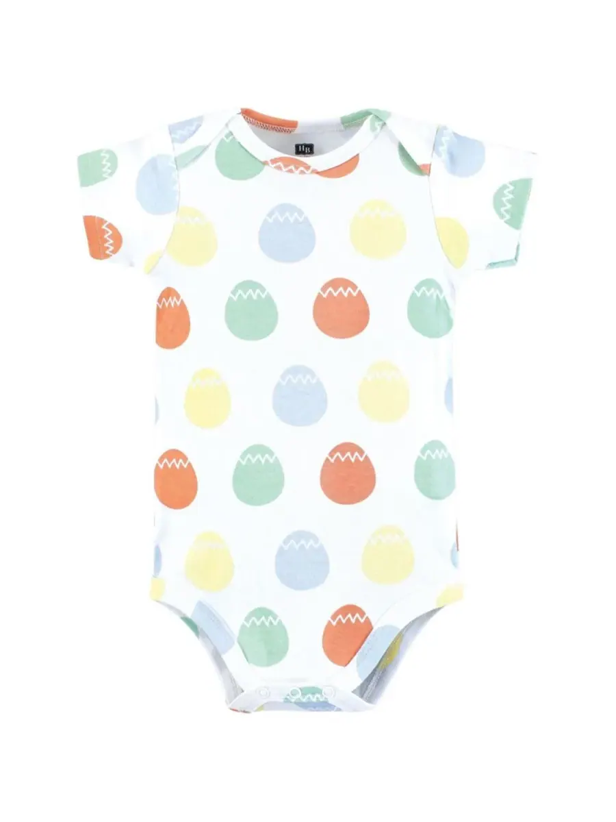 Комплект из трех мягких хлопковых боди Hudson Baby, Egg Hunt — изображение 4 из 5