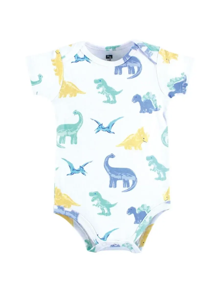 Комплект из трех мягких хлопковых боди Hudson Baby, Family Dino — изображение 3 из 5