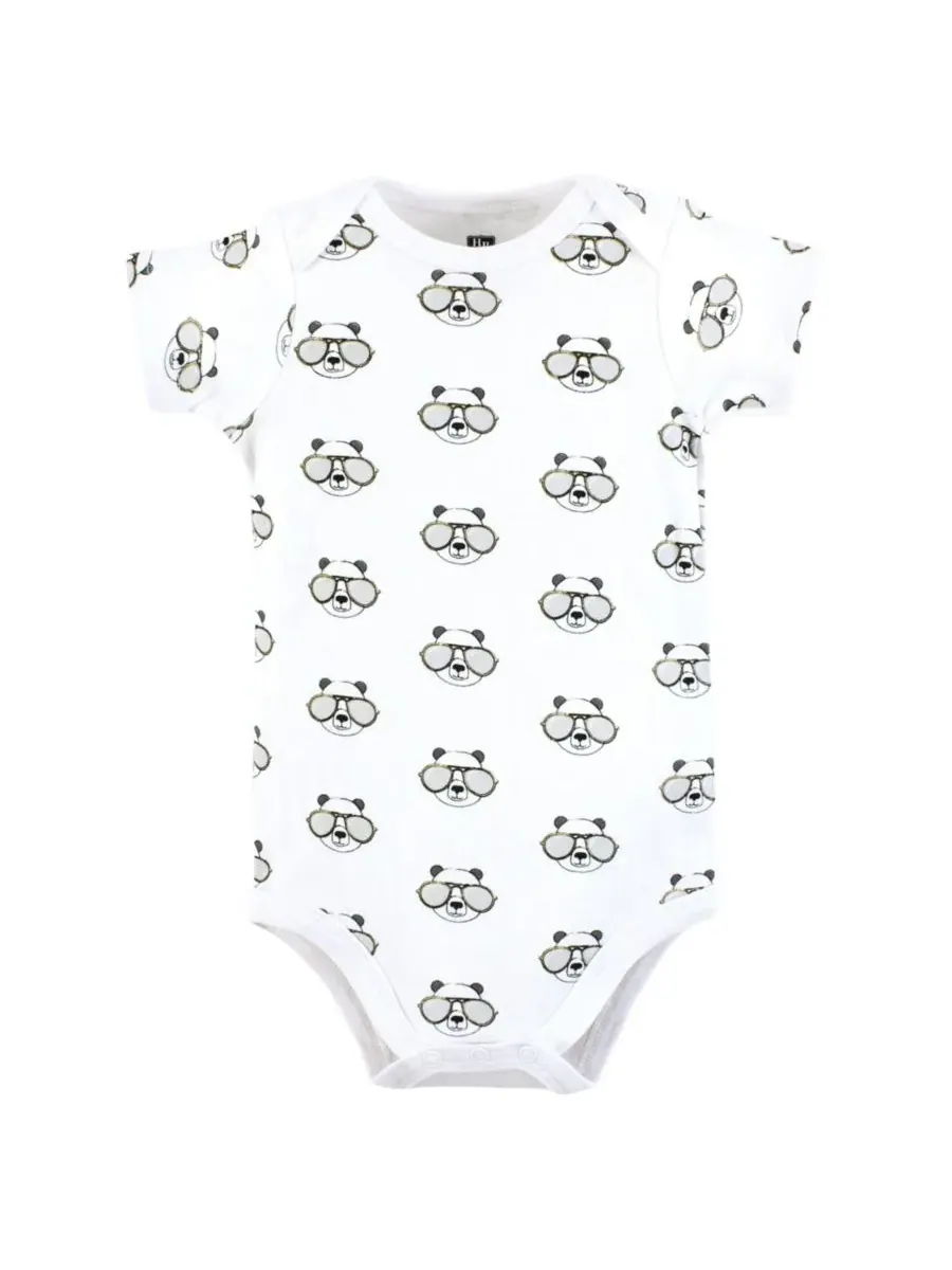 Комплект из трех мягких хлопковых боди Hudson Baby, Cool Panda — изображение 4 из 5