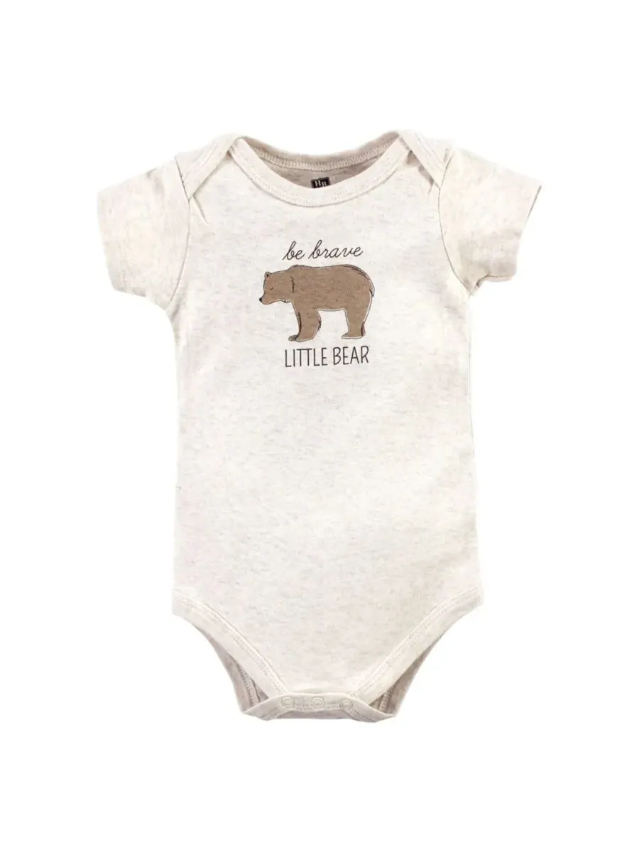 Комплект из трех мягких хлопковых боди Hudson Baby, Forest Fox — изображение 2 из 5