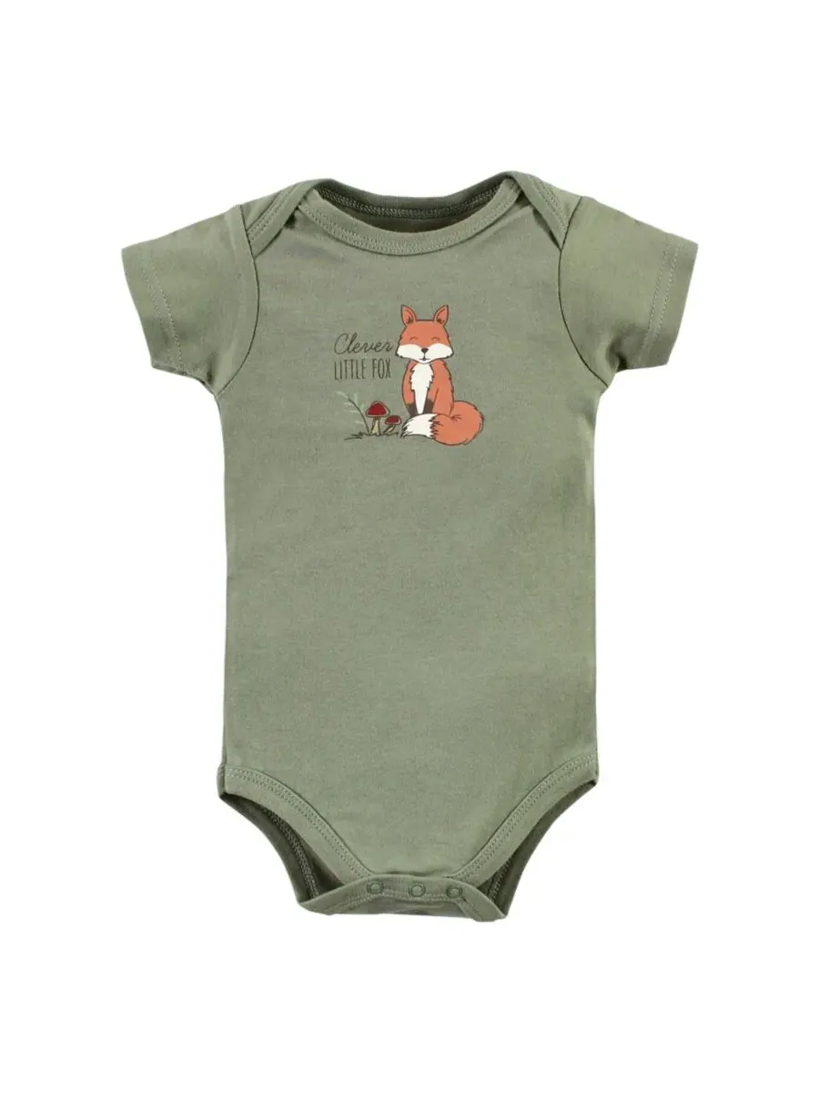 Комплект из трех мягких хлопковых боди Hudson Baby, Forest Fox — изображение 5 из 5