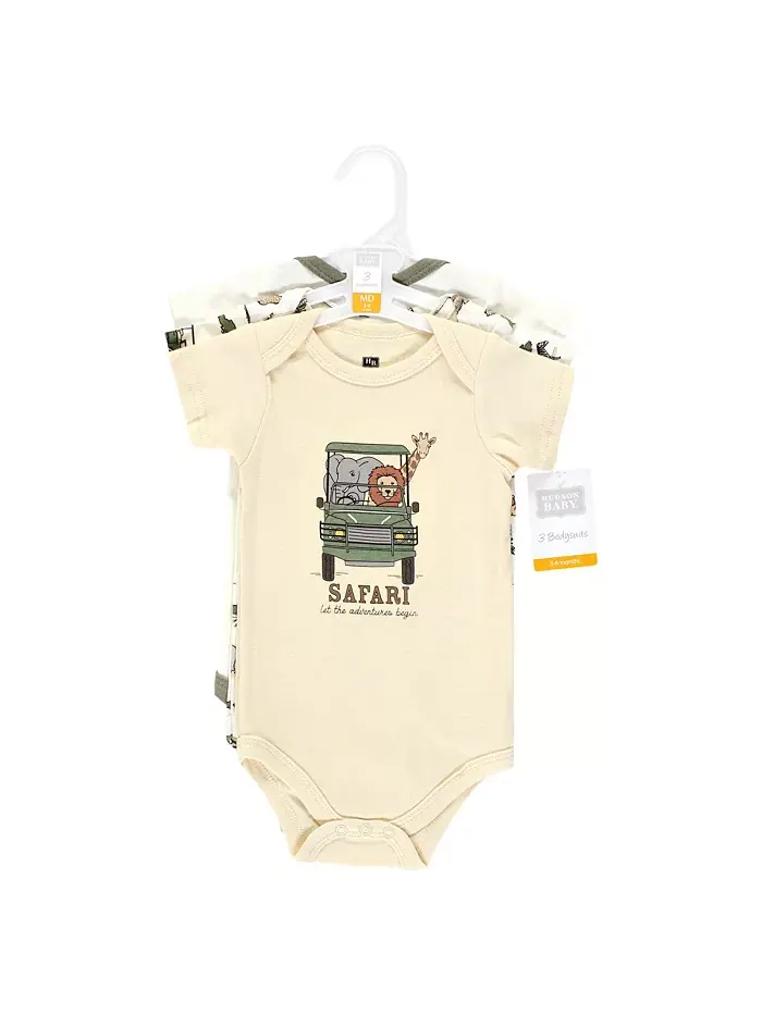 Боди для мальчиков Hudson из хлопка, 3 шт Hudson Baby — изображение 2 из 5