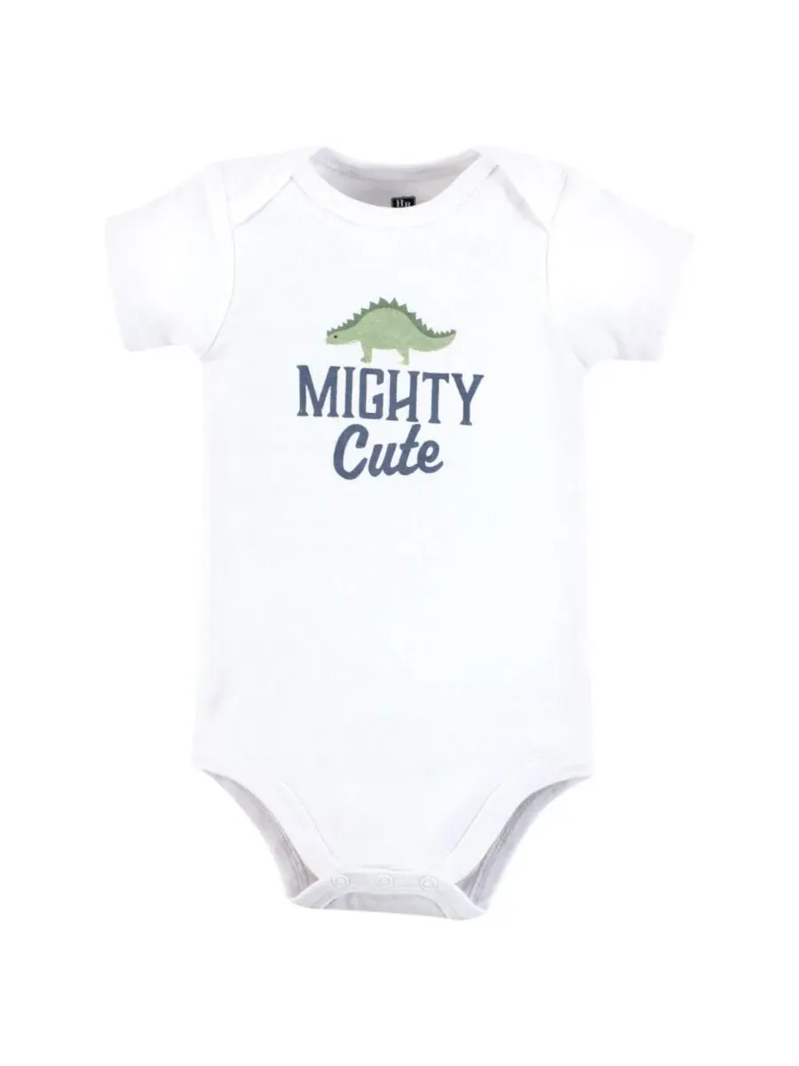 Комплект из трех мягких хлопковых боди Hudson Baby, Mighty Cute Dino — изображение 2 из 3