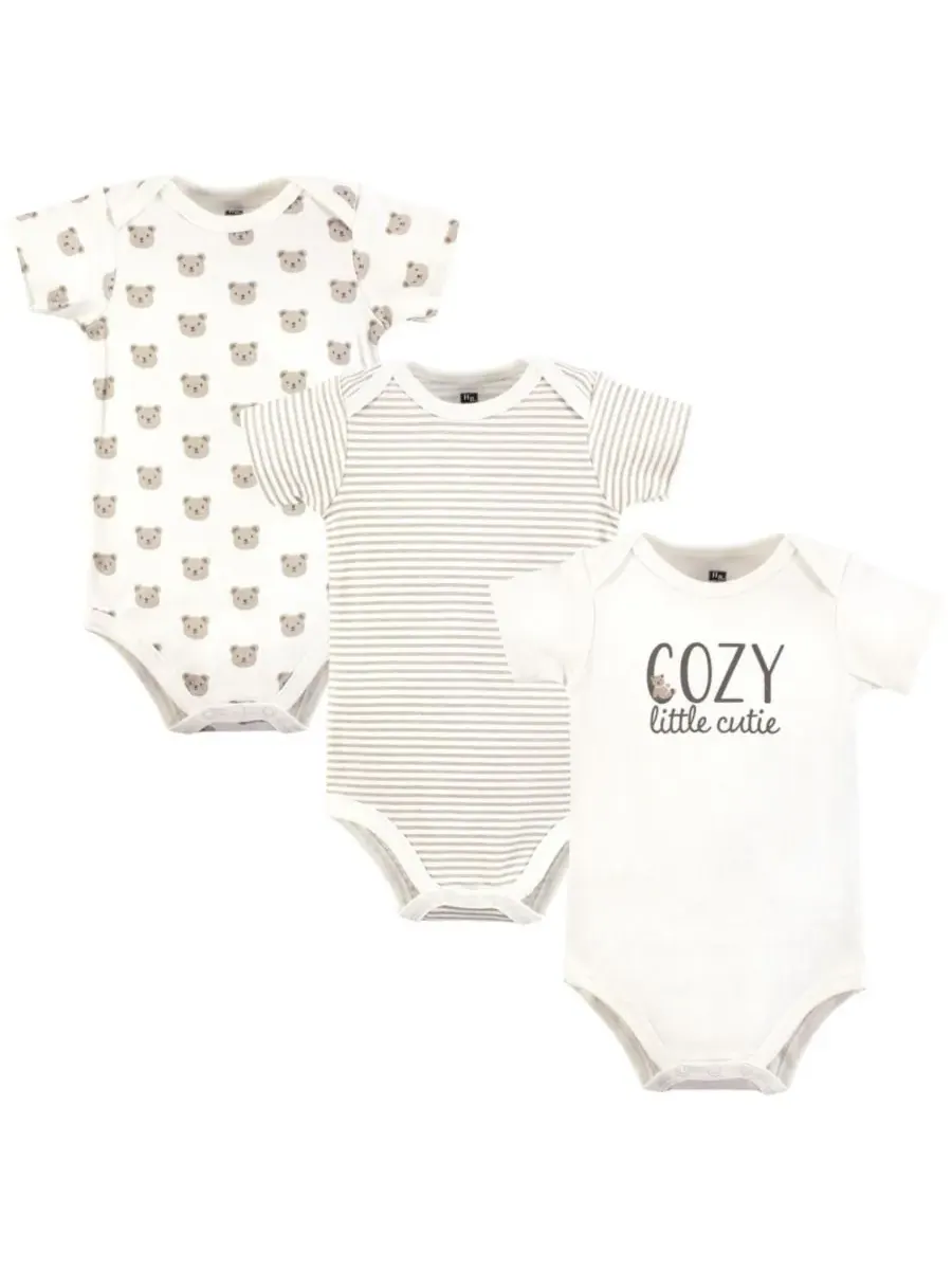 Комплект из трех мягких хлопковых боди Hudson Baby, Cozy Cutie — изображение 1 из 5