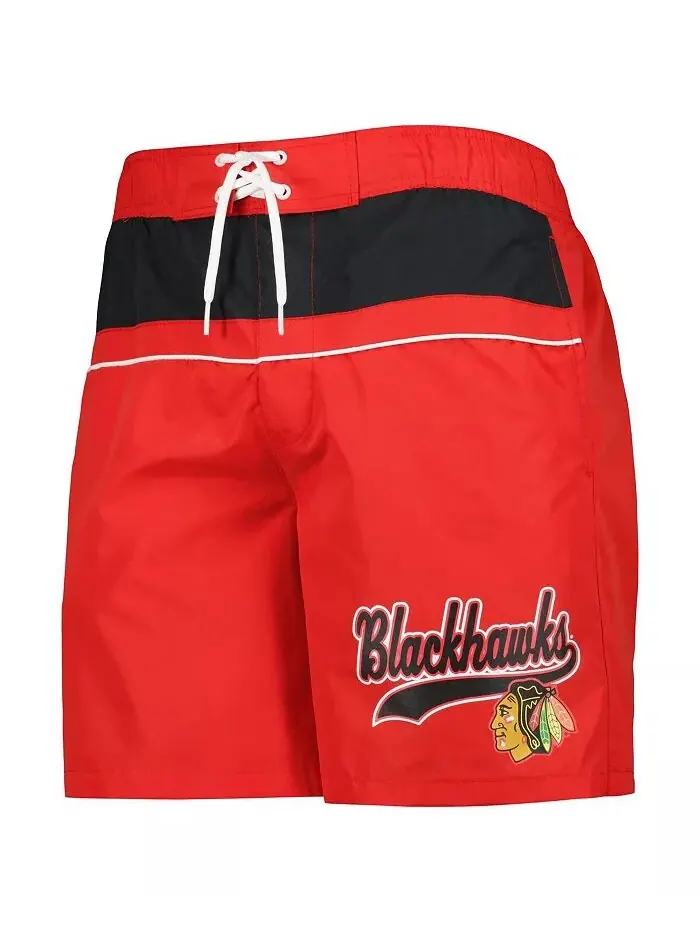 Мужские красные шорты для плавания Chicago Blackhawks Freestyle Volley Starter — изображение 2 из 3