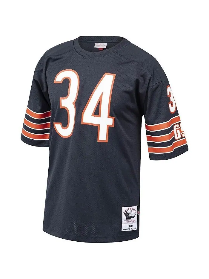 Мужская футболка Walter Payton Navy Chicago Bears 1985 года с подлинным возвратом в отставку для — изображение 2 из 3