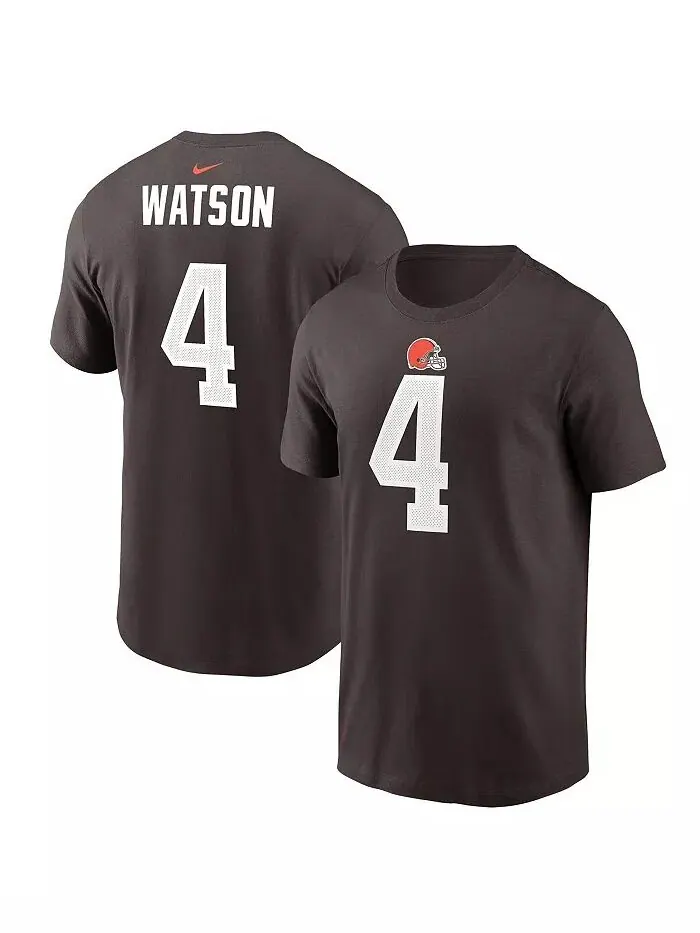 Мужская футболка с именем и номером игрока Дешона Уотсона Брауна из Cleveland Browns Nike — изображение 1 из 2