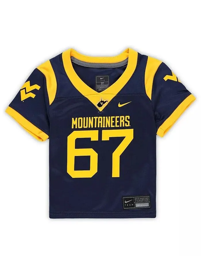 Футболка-реплика Toddler 67 Navy West Virginia Mountaineers Untouchable Nike — изображение 2 из 3