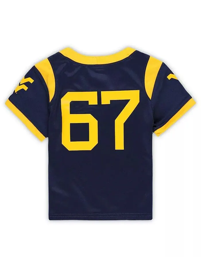 Футболка-реплика Toddler 67 Navy West Virginia Mountaineers Untouchable Nike — изображение 3 из 3