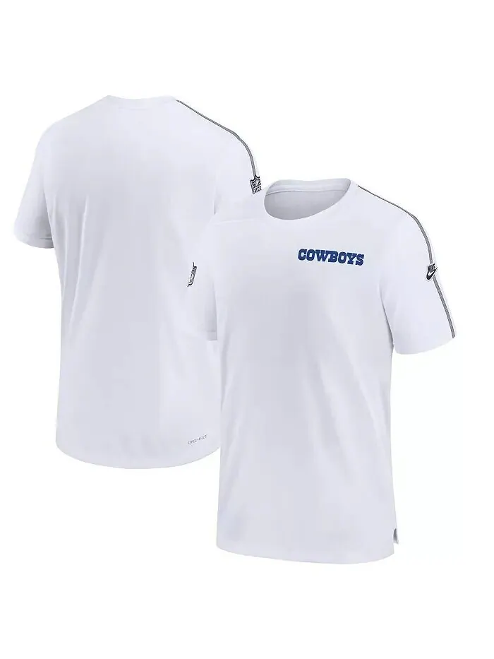 Мужская белая футболка Dallas Cowboys 2024 Sideline Coach UV Performance Nike — изображение 1 из 3