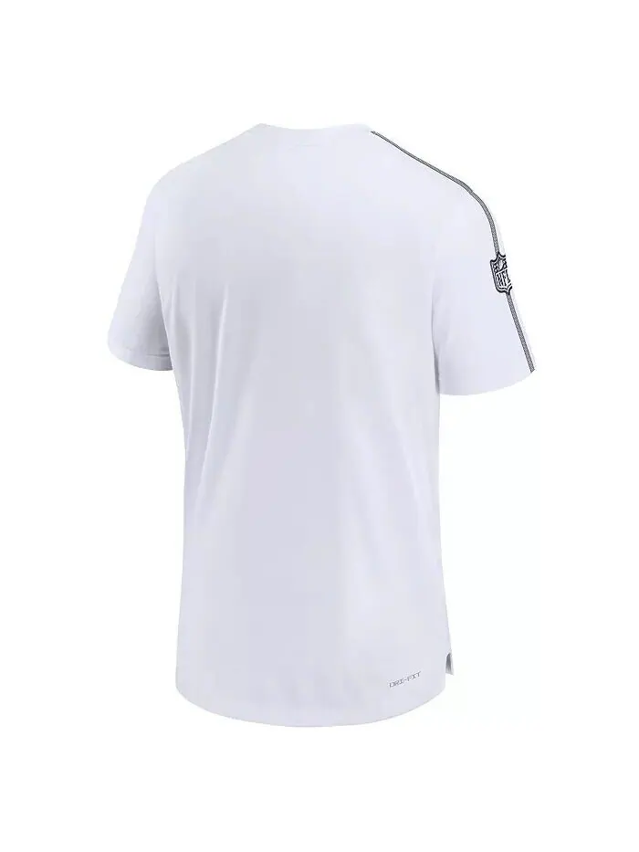 Мужская белая футболка Dallas Cowboys 2024 Sideline Coach UV Performance Nike — изображение 3 из 3