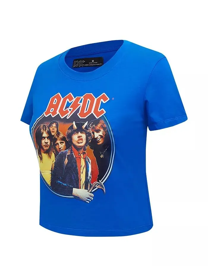 Женская футболка Royal AC/DC Highway to Tour 1979 Baby Doll Cropped Freeze Max — изображение 2 из 4