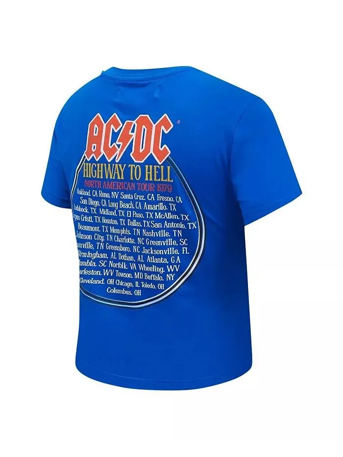 Женская футболка Royal AC/DC Highway to Tour 1979 Baby Doll Cropped Freeze Max — изображение 4 из 4