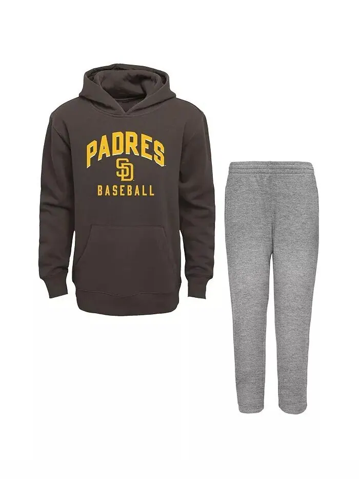 Комплект из свитера с капюшоном и брюк от San Diego Padres Play by Play, коричневый, серо-лиловый — изображение 1 из 3