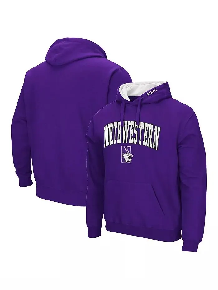Мужская фиолетовая толстовка с капюшоном Northwestern Wildcats Arch and Logo 3.0 Colosseum — изображение 1 из 3