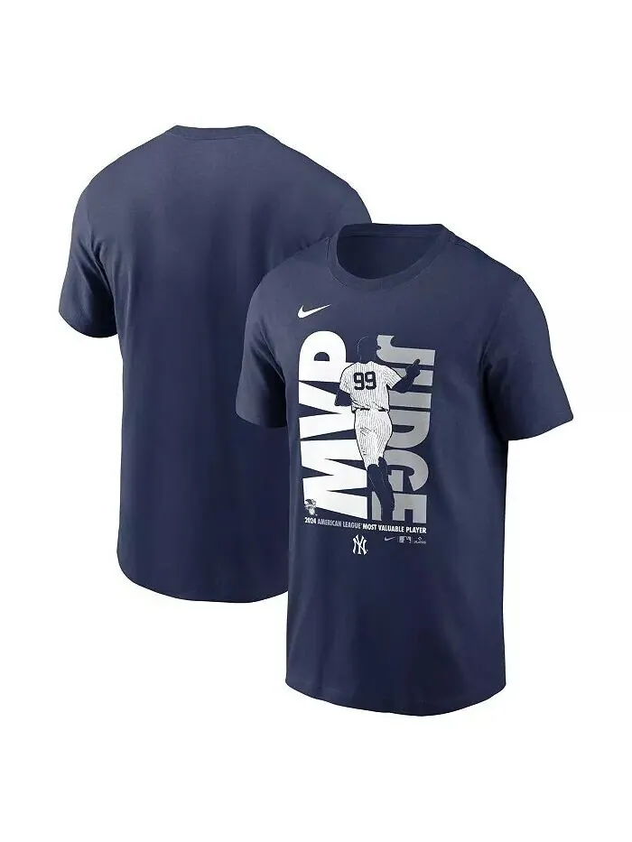 Мужская футболка Aaron Judge Navy New York Yankees 2024 года MVP Американской лиги Nike — изображение 1 из 3