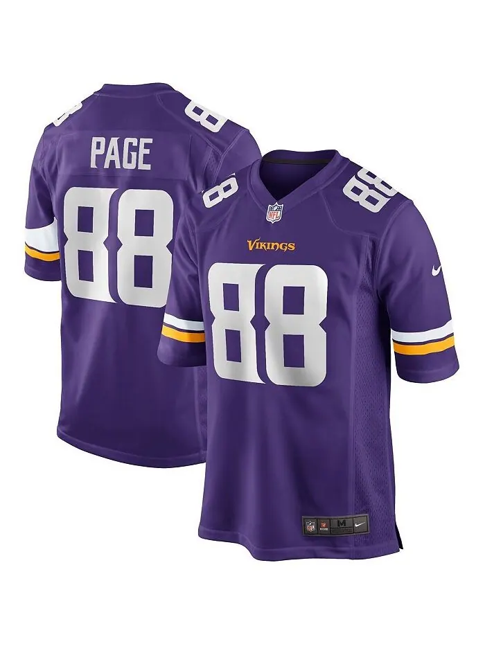 Мужская фиолетовая майка игрока пенсионера Alan Page Minnesota Vikings Game Nike — изображение 1 из 3, фиолетовый
