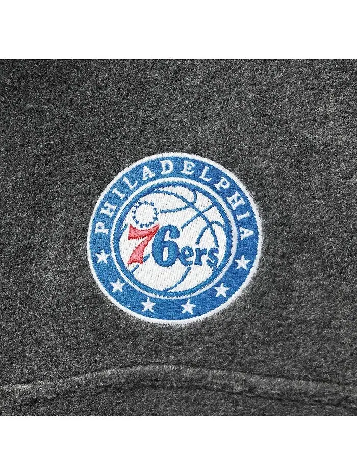 Мужская темно-серая фланкерская куртка Philadelphia 76ers с молнией во всю длину Columbia — изображение 4 из 4, темно-серый