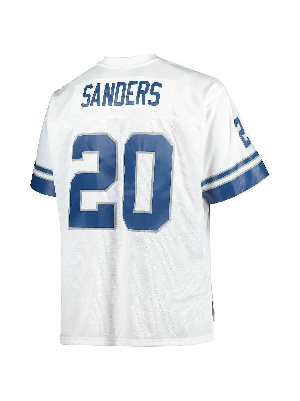 Мужская футболка barry sanders white detroit lions big and tall 1996 года, копия игрока на пенсии — изображение 2 из 3, белый