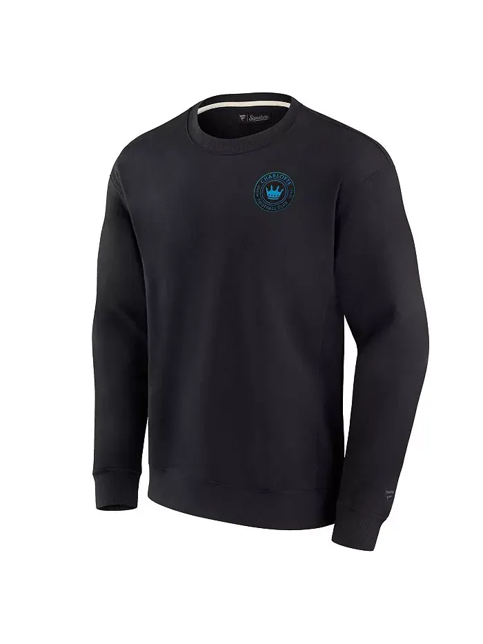 Мужская и женская черная супермягкая флисовая толстовка Charlotte FC Fanatics Signature — изображение 3 из 3