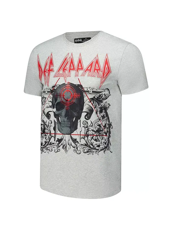 Мужская футболка Def Leppard Let's Get Rocked цвета хизер-серый Freeze Max — изображение 3 из 3