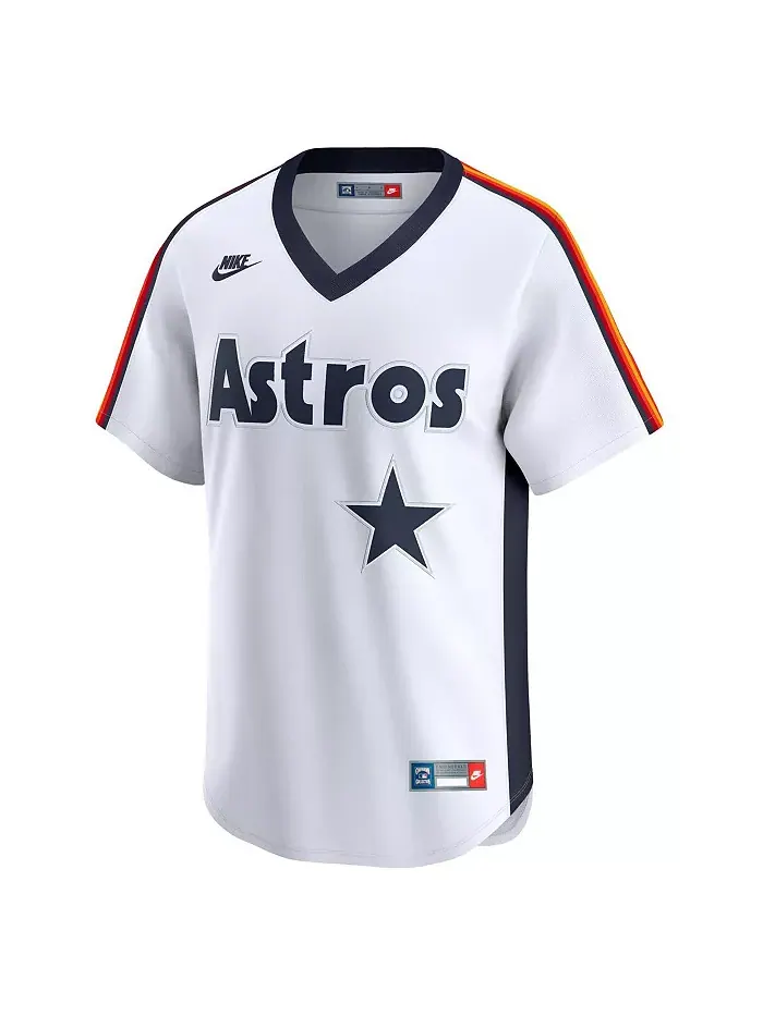 Мужская белая бейсбольная майка Nolan Ryan Houston Astros в ретро-стиле из коллекции Cooperstown — изображение 3 из 3