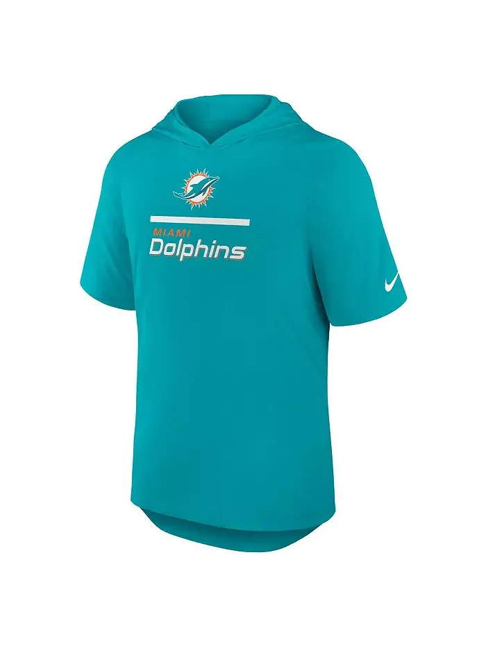 Мужская толстовка-футболка Aqua Miami Dolphins Lockup Tri-Blend Nike — изображение 2 из 3