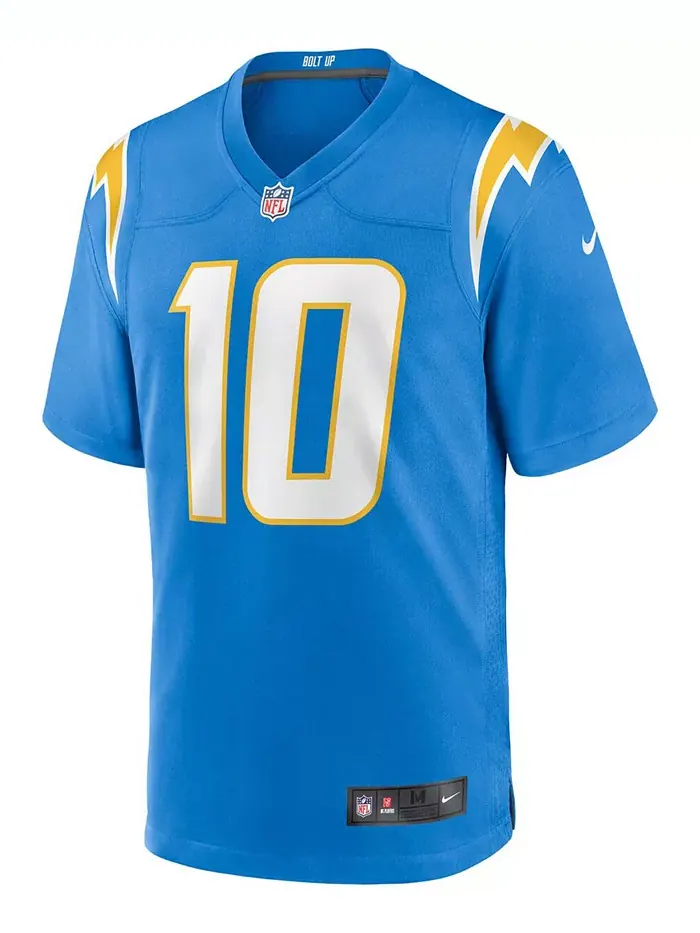 Мужская игровая футболка Los Angeles Chargers Джастина Герберта Nike — изображение 2 из 3