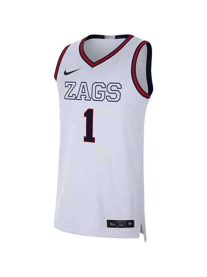Мужская белая баскетбольная майка Gonzaga Bulldogs Limited Nike — изображение 2 из 3