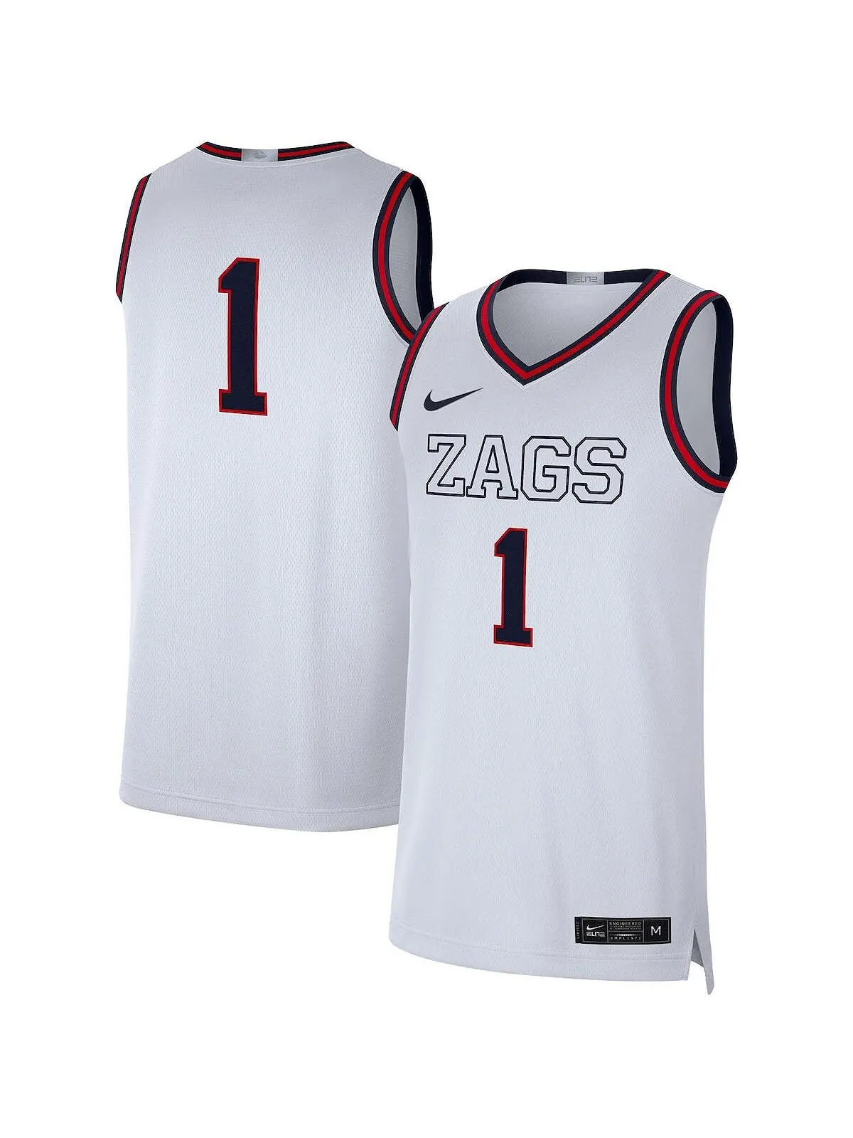 Мужская белая баскетбольная майка gonzaga bulldogs limited Nike — изображение 1 из 3, белый