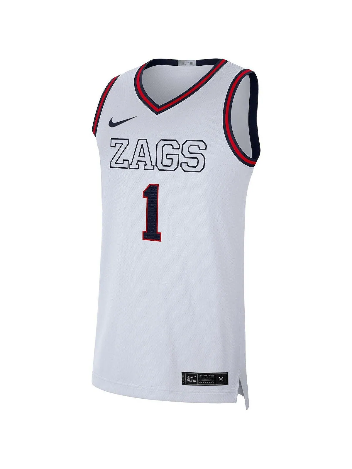 Мужская белая баскетбольная майка gonzaga bulldogs limited Nike — изображение 2 из 3, белый