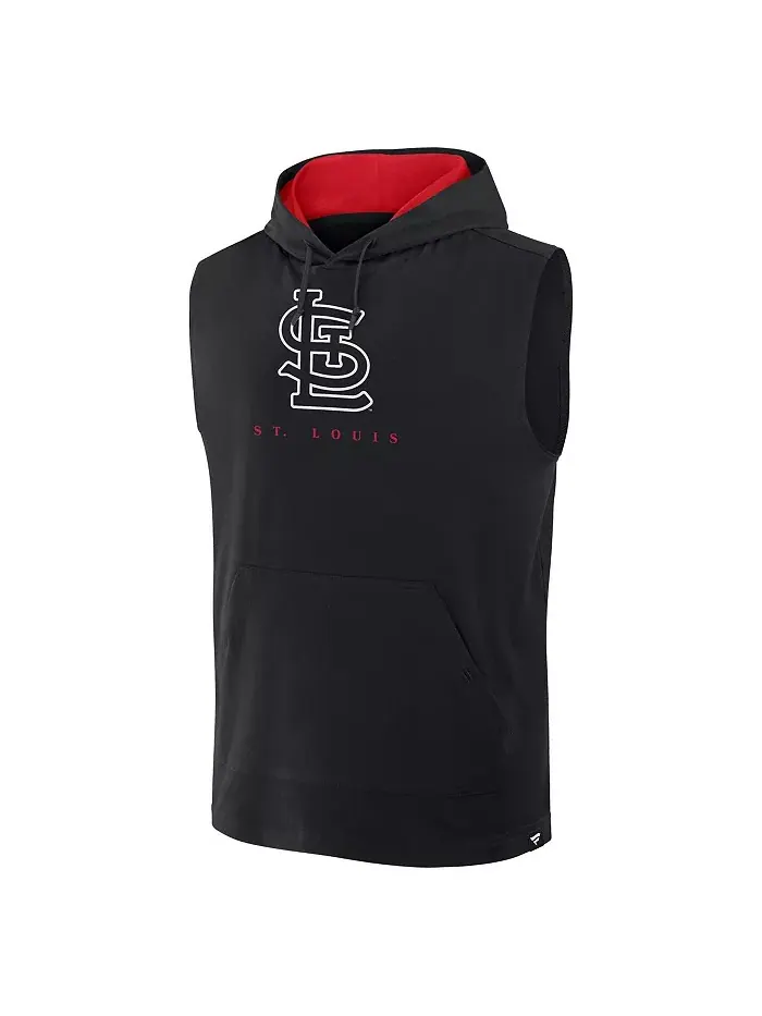 Мужская черная безрукавка-худи St. Louis Cardinals Fire Speed Fanatics — изображение 2 из 3