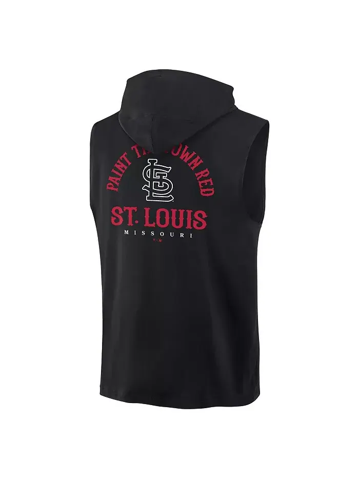 Мужская черная безрукавка-худи St. Louis Cardinals Fire Speed Fanatics — изображение 3 из 3