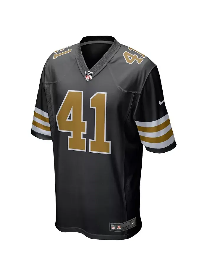 Мужская игровая футболка Alvin Kamara в черном цвете New Orleans Saints (альтернативная версия) Nike — изображение 2 из 3