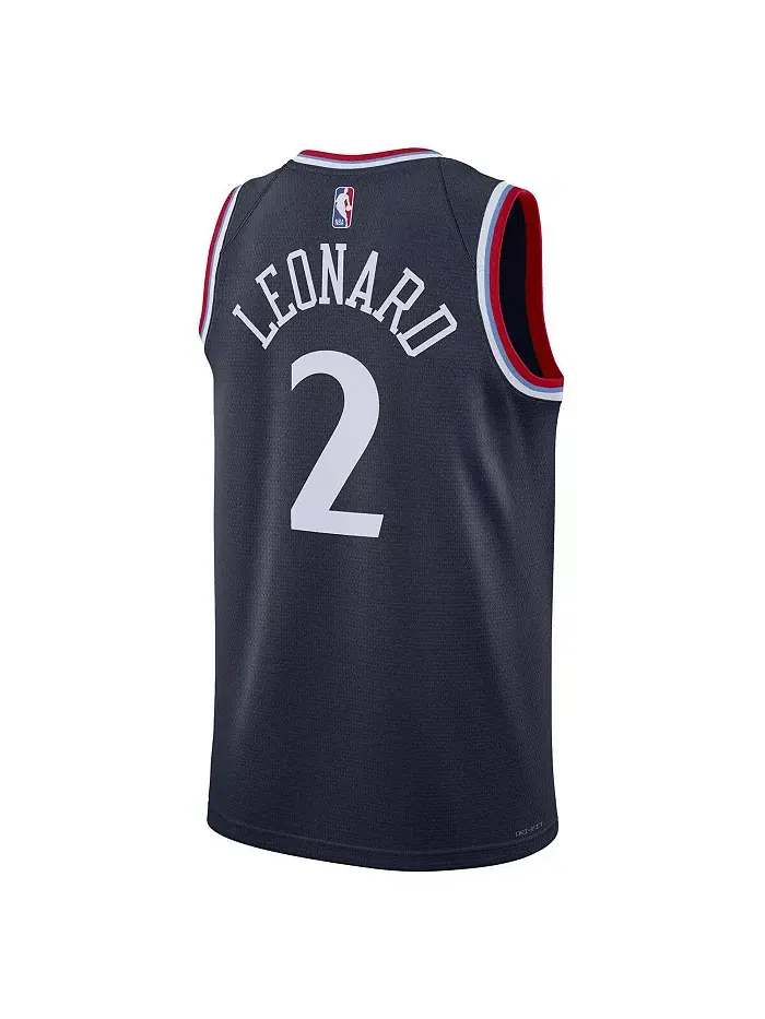 Мужская и женская баскетбольная майка Kawhi Leonard LA Clippers 2024/25 Swingman в синем цвете — изображение 2 из 3