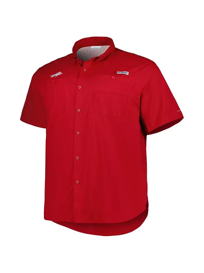 Мужская рубашка на пуговицах Cardinal Arkansas Razorbacks Big and Tall Collegiate Tamiami Columbia — изображение 4 из 4