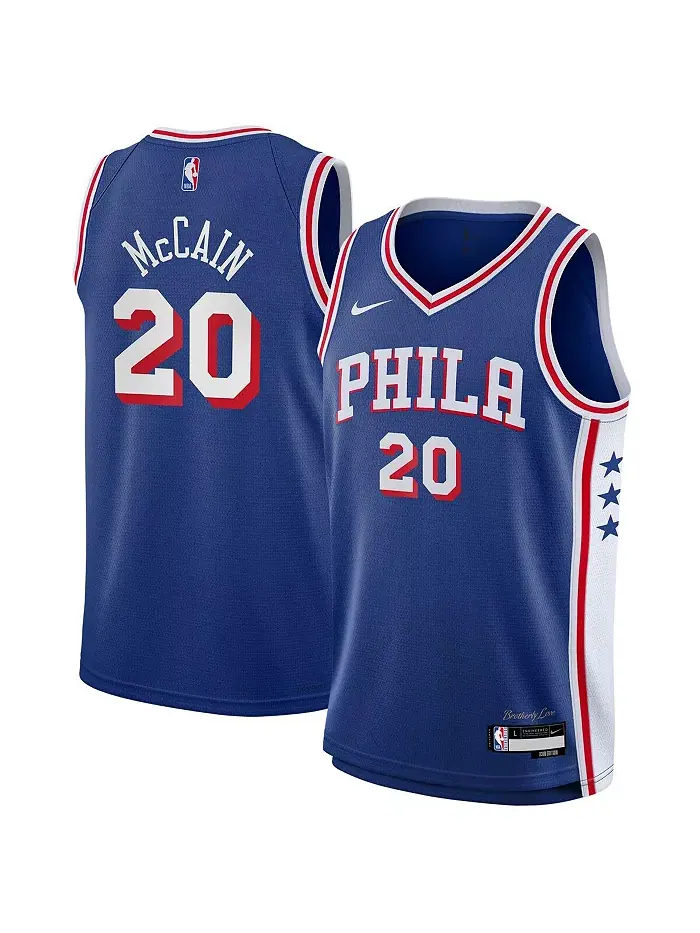 Футболка Philadelphia 76ers Swingman для подростков Jared McCain Nike — изображение 1 из 3