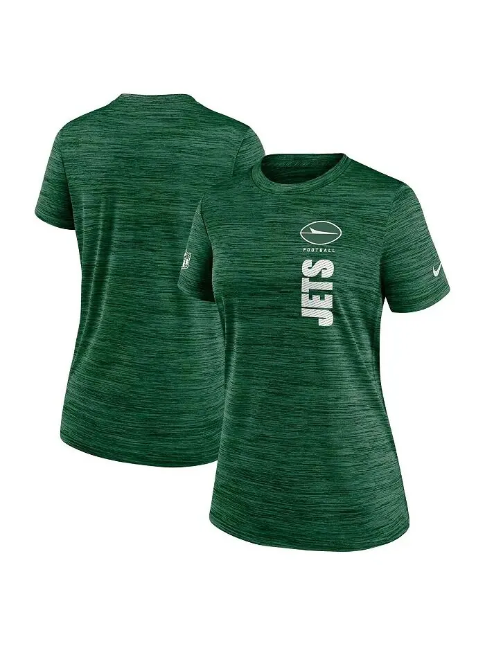 Женская зеленая футболка New York Jets Velocity Performance Nike — изображение 1 из 3