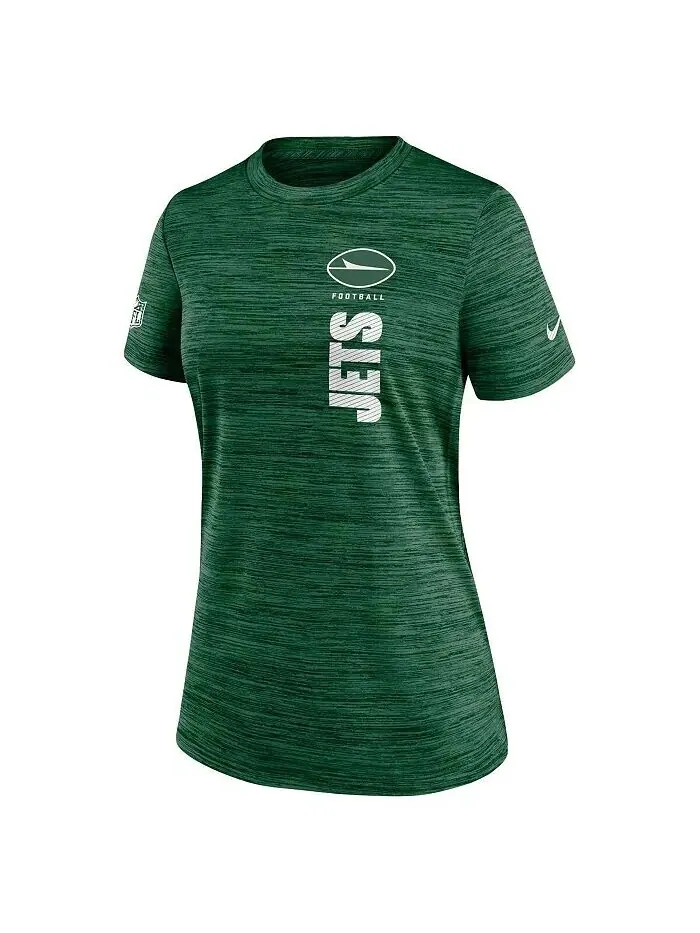 Женская зеленая футболка New York Jets Velocity Performance Nike — изображение 3 из 3