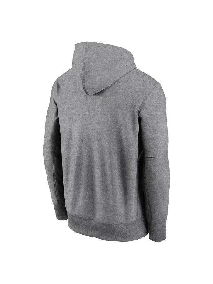 Мужская серая худи Miami Dolphins Performance Pullover Hoodie в рубчик Nike — изображение 3 из 3
