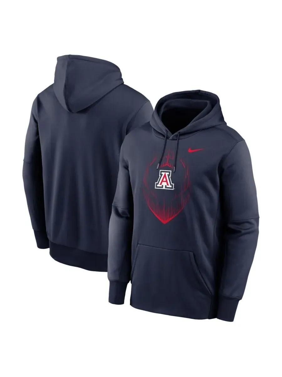 Nike Мужская темно-синяя толстовка с капюшоном Arizona Wildcats Icon Football Performance — изображение 1 из 3, темно-синий