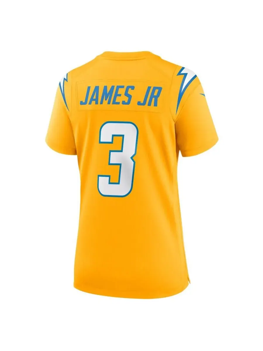 Женская золотая футболка Дервина Джеймса-младшего с символикой Los Angeles Chargers (альтернативная — изображение 3 из 3